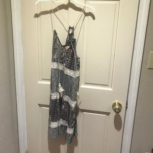 Baby-doll type dress with multi-patterns